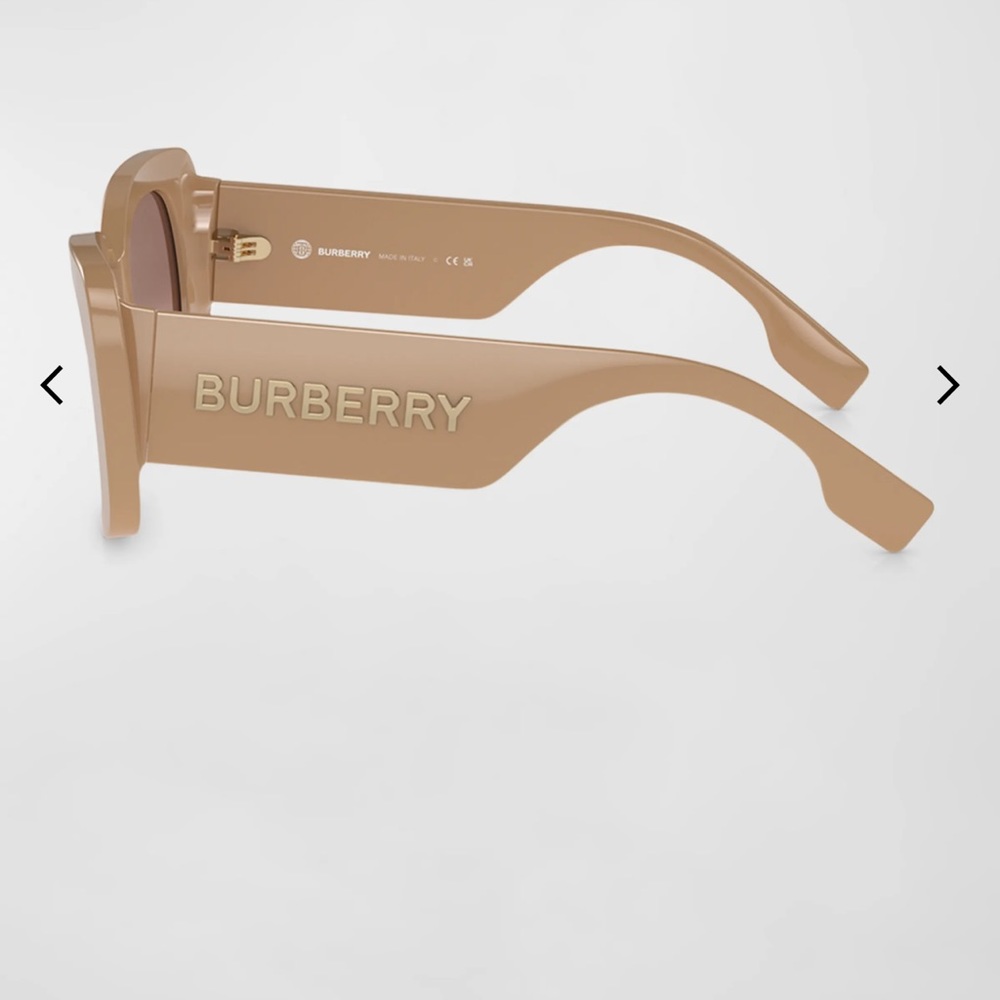 Burberry Beige Pink Gradient Dark Brown Sunglasses New - Picture 7 of 9